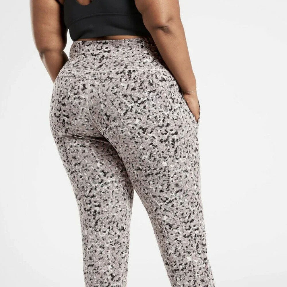 Athleta Salutation Textured Jogger size 1X Meadow Decadent Chocolate - Picture 2 of 4